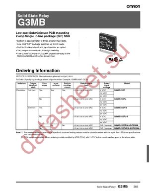 G3MB-202P DC12 datasheet  